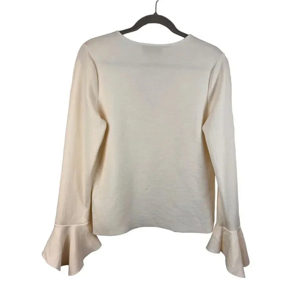 DH New York Pearl ruffle sleeve top Sz M New - Picture 5 of 14